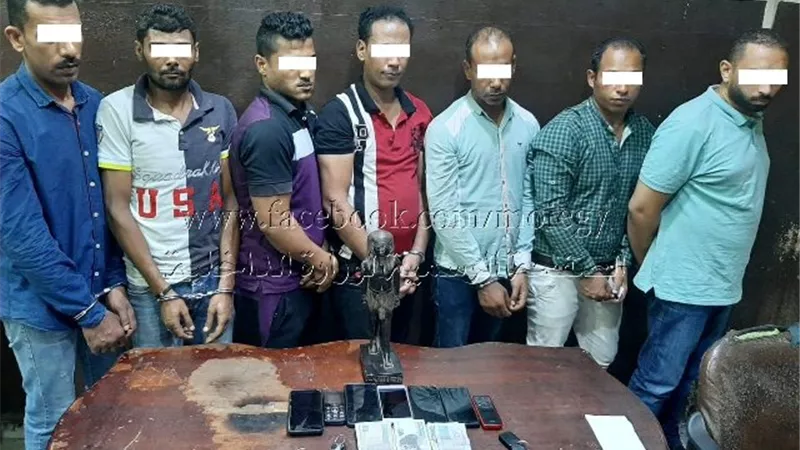 القبض على تشكيل عصابى لأنتحالهم صفة رجال شرطة وبحوزتهم تمثال فرعونى بالأميرية