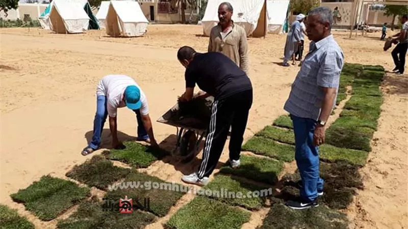 بالعشبة والمياه مدراسنا خضراء شعار ختام مسابقة اجمل مدرسة بالوادى الجديد.. صور