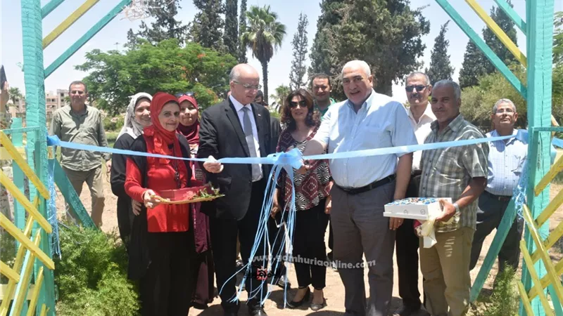 رئيس جامعة السادات يفتتح مشتل نباتات الزينة بالإدارة العامة للجامعة