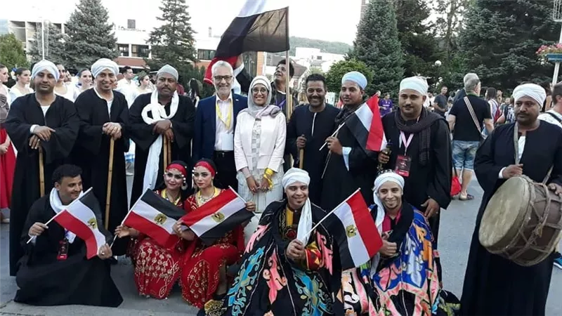 سفير مصر في بلغاريا يشارك في افتتاح مهرجان للفنون الشعبية