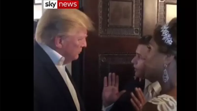 ترامب يفاجئ عروسين بنيوجيرسي بحضور زفافهما