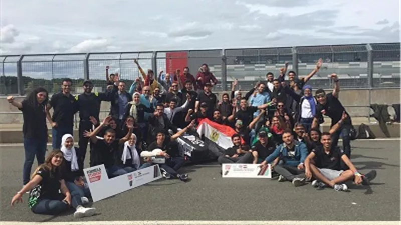 هندسة عين شمس تتصدر جامعات الشرق الأوسط وأفريقيا في سباق Formula Student بإنجلترا