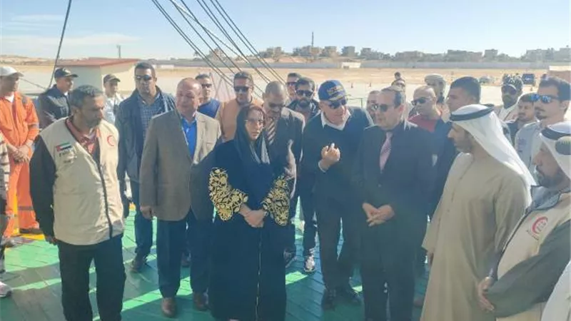 شمال سيناء يستقبل سفينة المساعدات الإماراتية