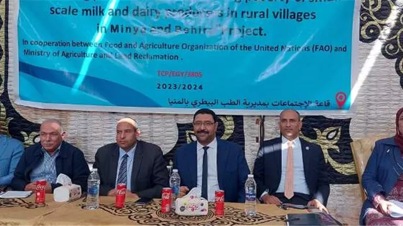 تنفيذ ورشة عمل عملي لتدريب صغار مربي الأبقار الحلابه بالمنيا