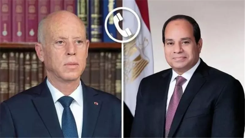 السيسي يتلقى اتصالا من نظيره التونسي لتهنئته بفترة رئاسية جديدة