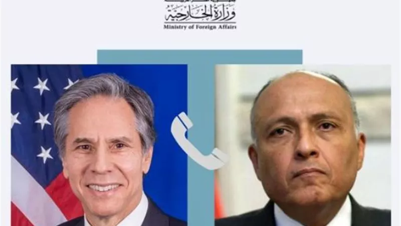 وزير الخارجية يبحث هاتفيا مع نظيره الأمريكي تطورات الوضع في غزة