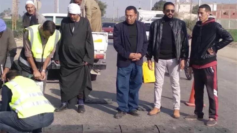 تركيب مطب صناعى أمام كوبرى ابو شناف بطوخ الخيل بالمنيا