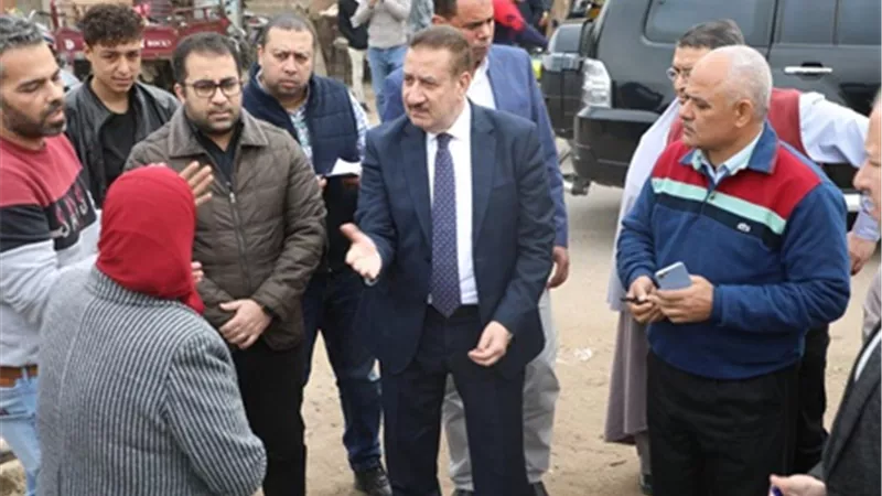 محافظ المنوفية يتفقد تطوير ممشى مليج و مربع الأحمدية بشبين الكوم