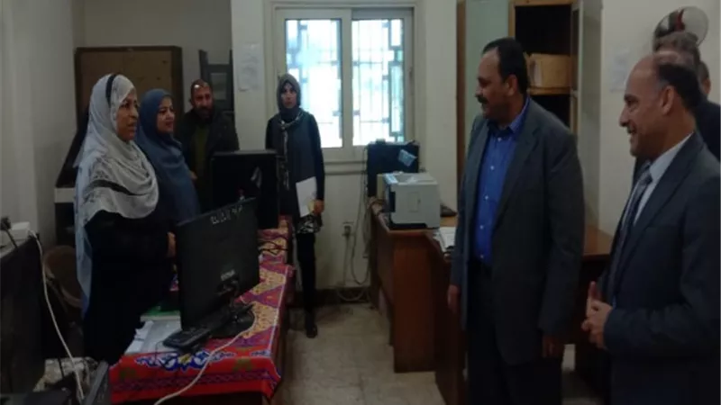 نائب رئيس جامعة بنها يتفقد كلية التربية الرياضية