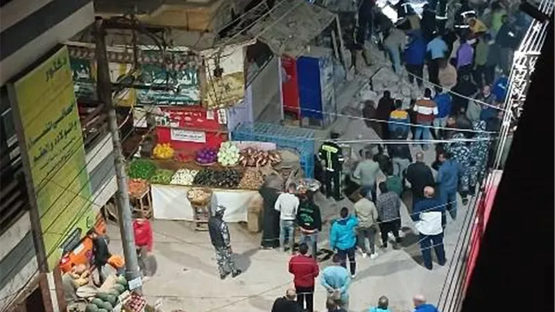 إصابة 5 أشخاص فى انهيار عقار بالمنيا