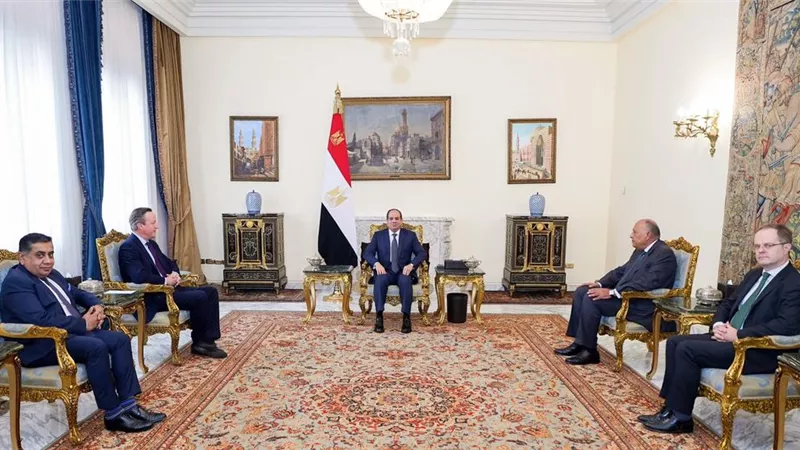 الرئيس السيسى يستقبل وزير خارجية المملكة المتحدة