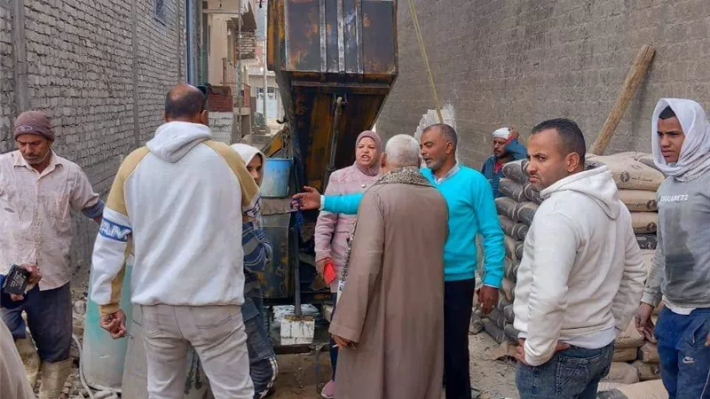 ازالة ٦حالات تعدى بالبناء المخالف على الأراضي الزراعية بالمنيا
