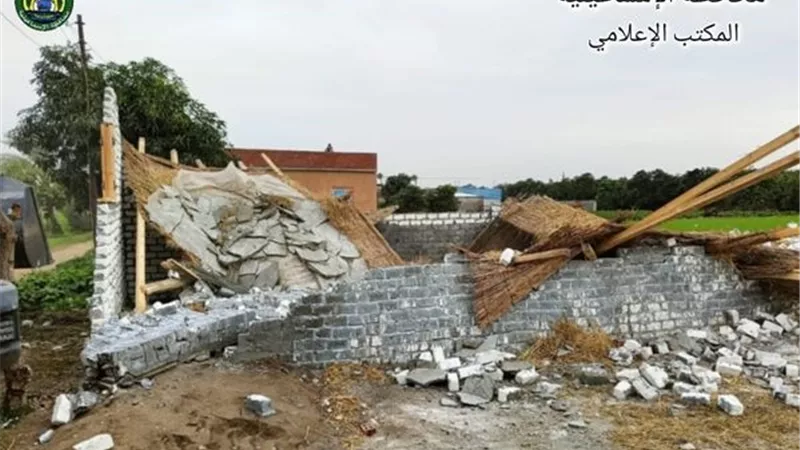 إزالة ٢٠ حالة تعدٍّ على الأراضي الزراعية في الإسماعيلية