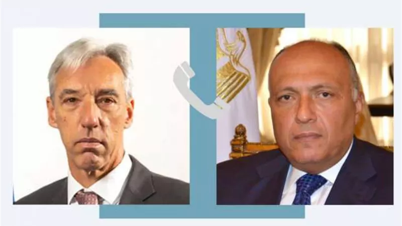 وزير الخارجية ونظيره البرتغالي يتوافقان على ضرورة الوقف الشامل لإطلاق النار بغزة