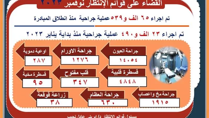 إجراء 56 ألف عملية جراحية للقضاء على قوائم الانتظار بالمنيا