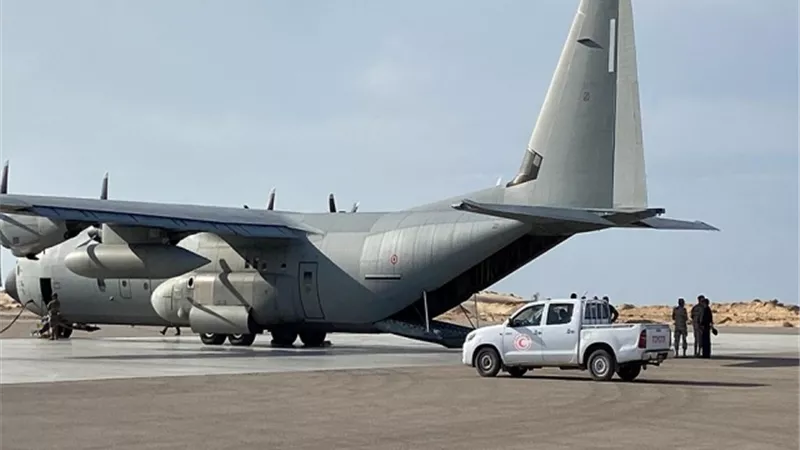 مطار العريش الدولي يستقبل طائرة مساعدات من قطر لصالح غزة