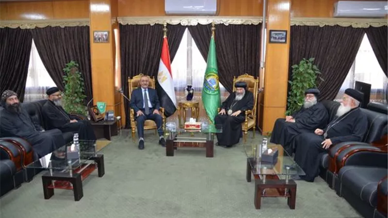 بشارة يستقبل أسقفي بورسعيد الإسماعيلية للأقباط الأرثوذوكس