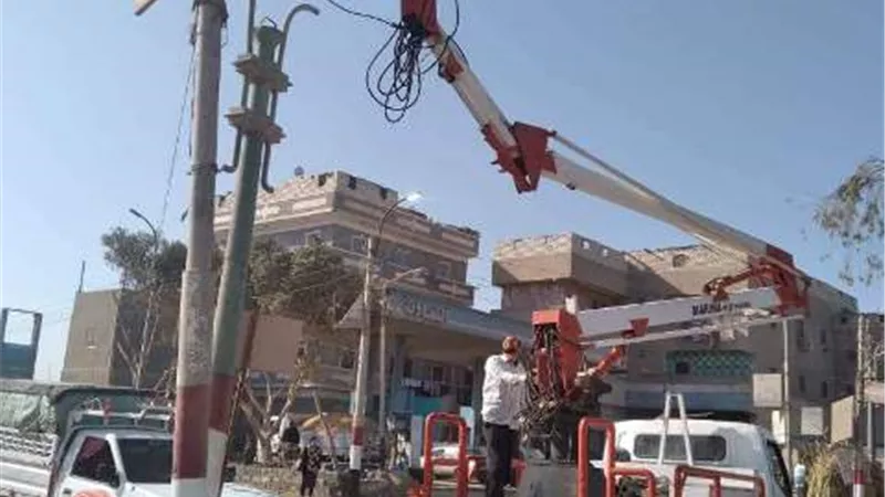صيانه دورية لاعطال الكهرباء والنظافة بقري وأحياء مركز المنيا