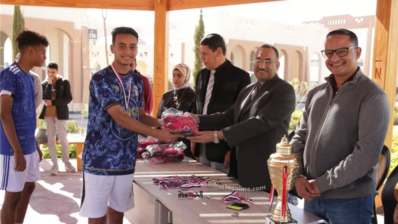 الأقصر يفوز بدورى كرة القدم الخماسية بجامعة طيبة التكنولوجية