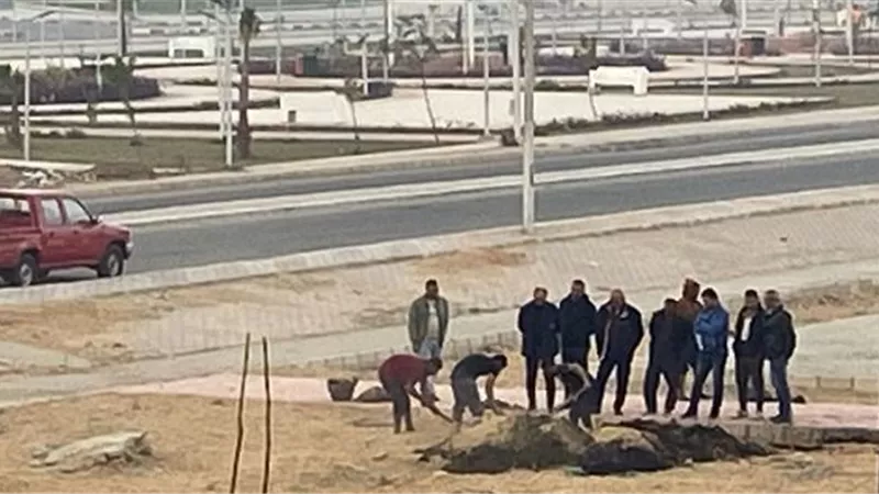 تسريب بترولى غامض وإنبعاث لروائح كريهة فى مدينة الشروق.. بالفيديو