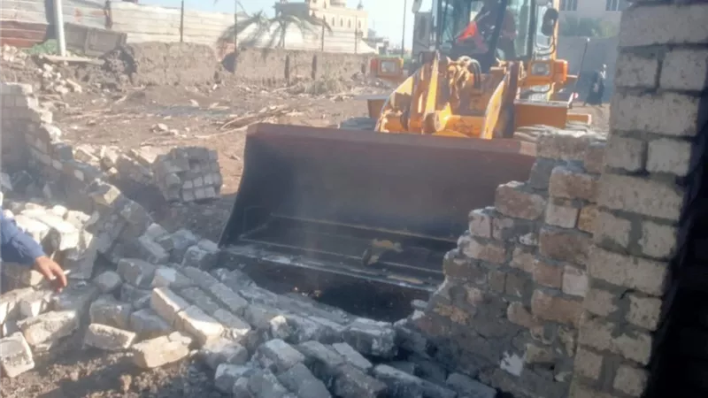 ازالة عدد من حالات التعدي والبناء المخالف بالدقهلية