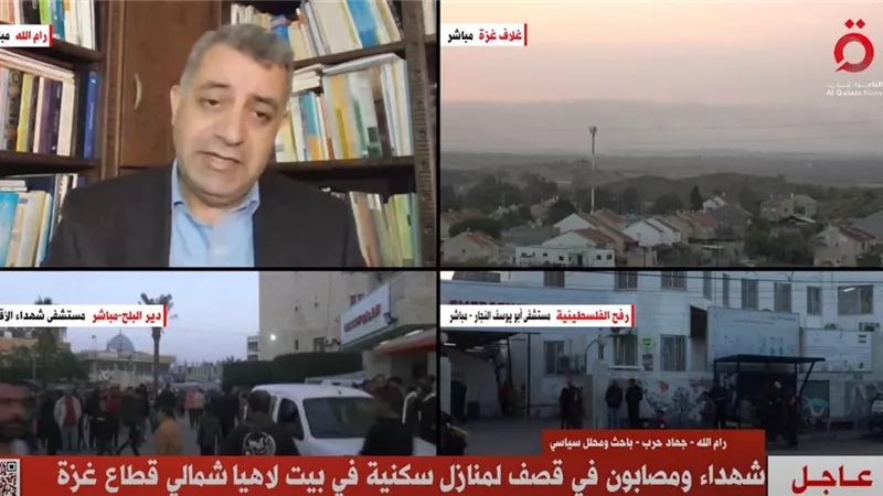 شهداء ومصابون في قصف لمنازل سكنية في بيت لاهيا شمالي قطاع غزة