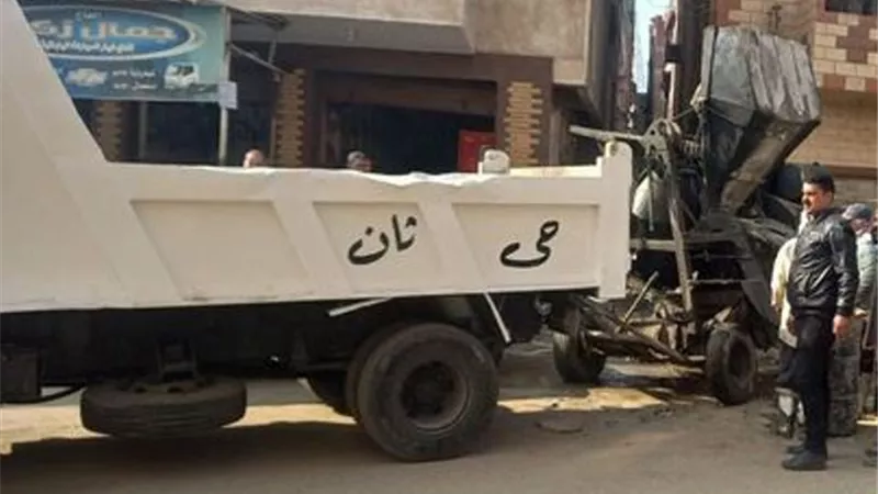 وقف تنفيذ محاولة تعدٍّ بالبناء بدون ترخيص بالإسماعيلية