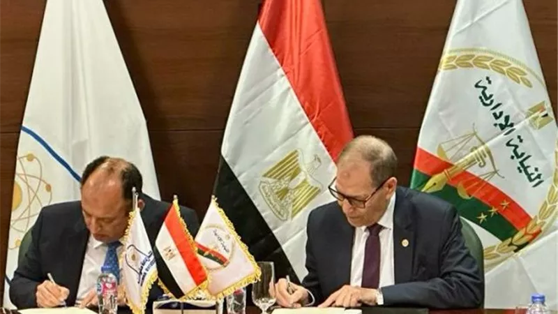 بالصور.. توقيع بروتوكول تعاون بين النيابة الإدارية وجامعة حلوان