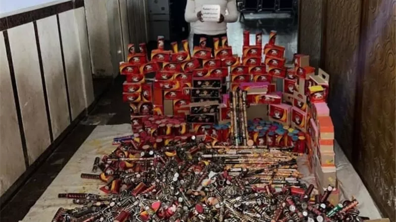 ضبط 1500 قطعة ألعاب نارية بحوزة عاطل بالإسكندرية