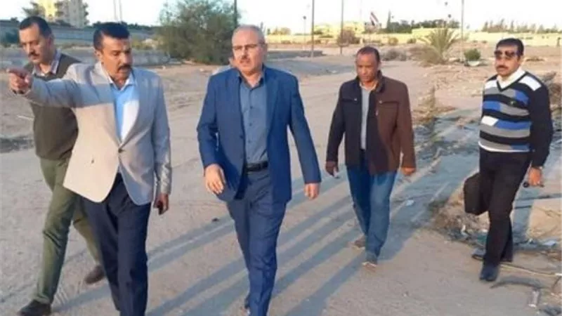 رئيس جامعة القناة يتفقد أعمال التطوير بكلية التربية الرياضية