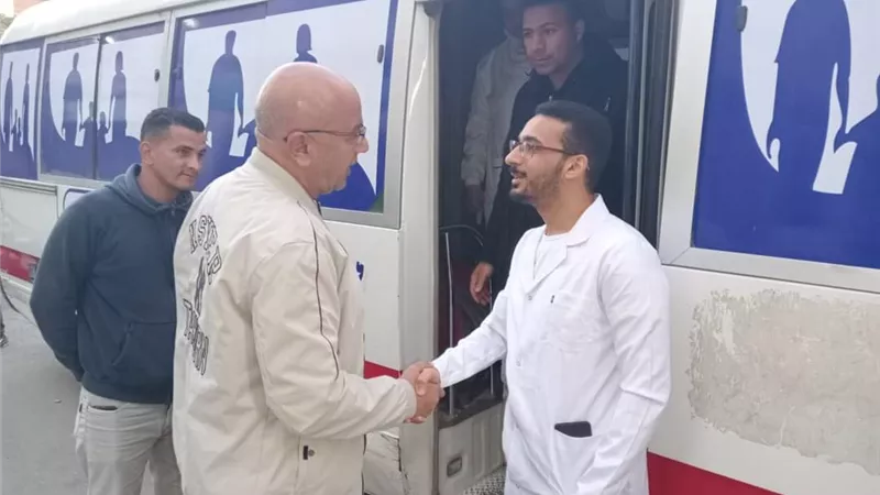 جوله على التمركزات الصحيه أمام الكنائس ببنى سويف