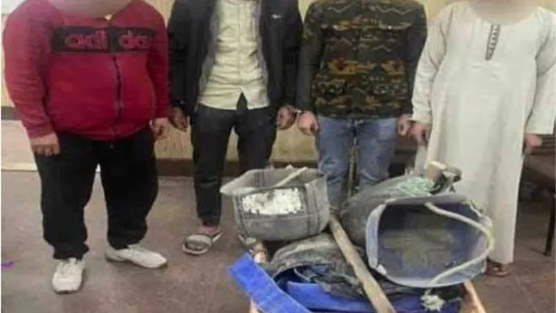 القبض على 4 أشخاص بحثوا عن ذهب الفراعنة داخل منزل بالقاهرة