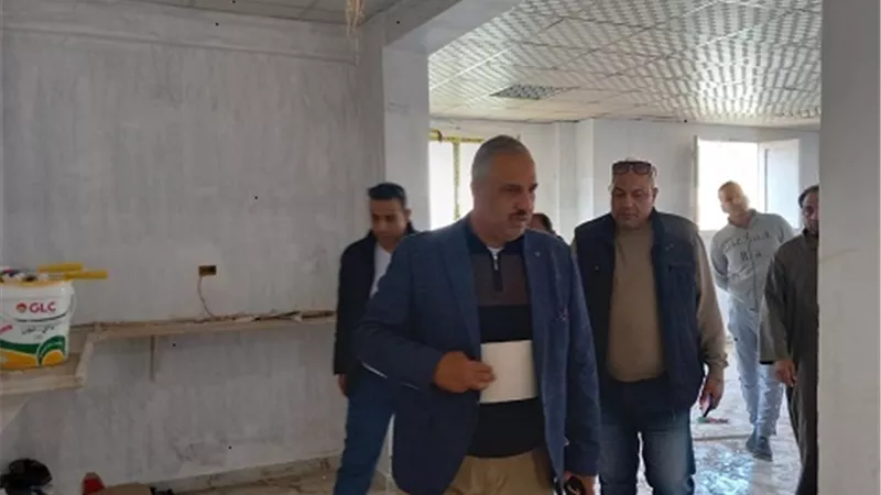 الصبروط يتابع تطوير المبنى الإدارى لمركز شباب ميت راضى ببنها