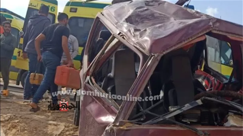 اصابة 10 اشخاص فى حادثتين انقلاب ببنى مزار