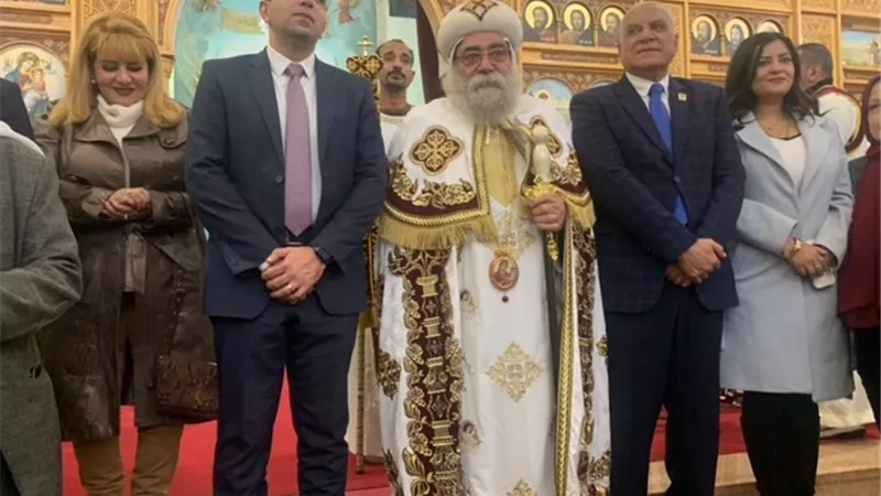 نائب محافظ الإسماعيلية يشهد قُداس عيد الميلاد المجيد