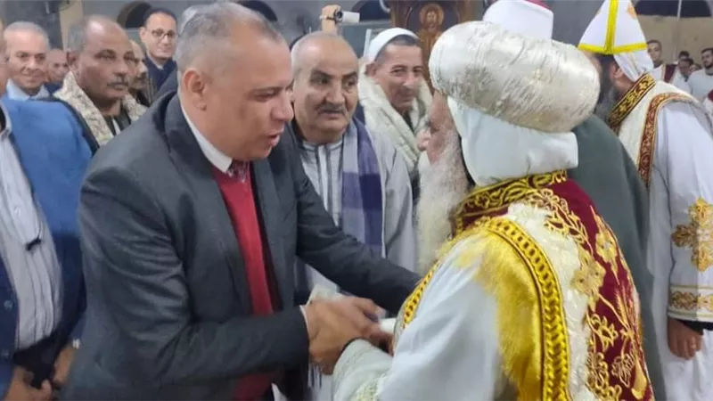 رئيس مدينه مطاي يقدم التهنئة للأقباط بمناسبة عيد الميلاد المجيد
