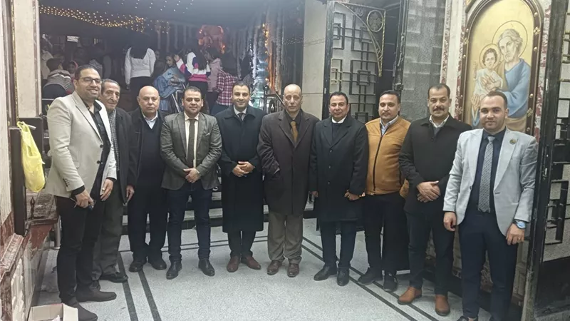 حماة الوطن بالمنيا يشارك الأقباط فرحتهم بعيد الميلاد المجيد