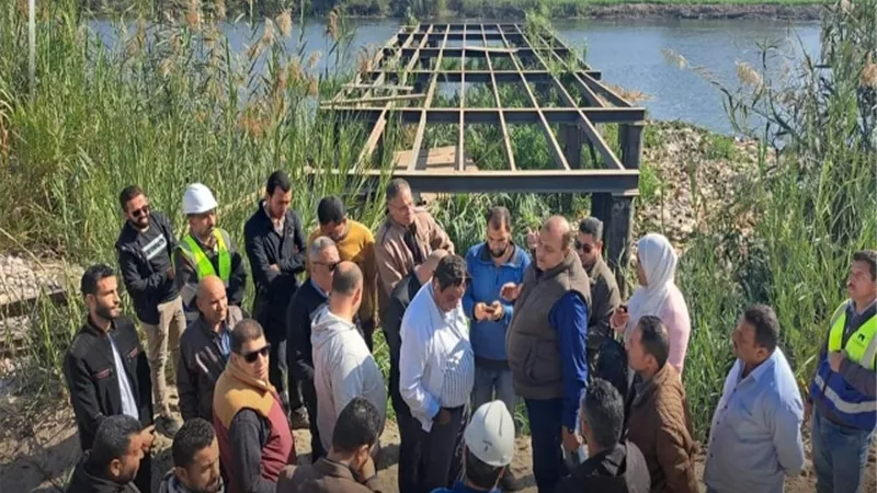 رئيس مياه المنيا يتابع مشروعات حياة كريمة فى مغاغة والعدوة