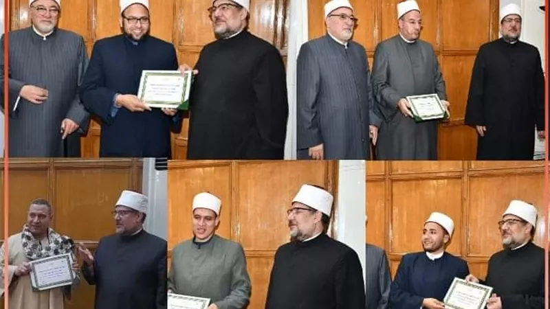 فوز وكيل الأوقاف ببنى سويف و٣ ائمه وعامل بجائزة التميز الوظيفى