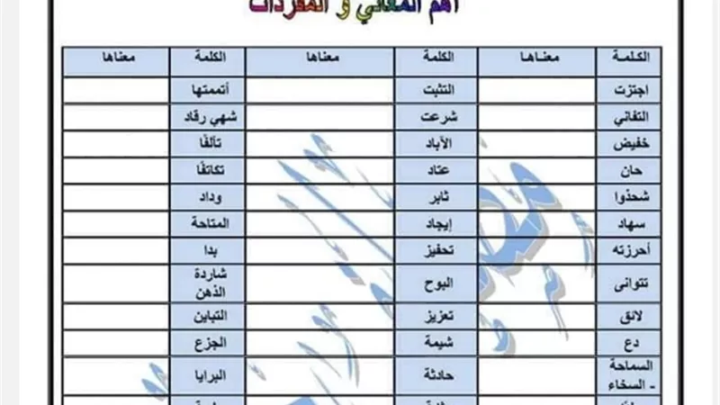 هتضمن الدرجة النهائية.. مراجعة شاملة في العربي للسادس الابتدائي