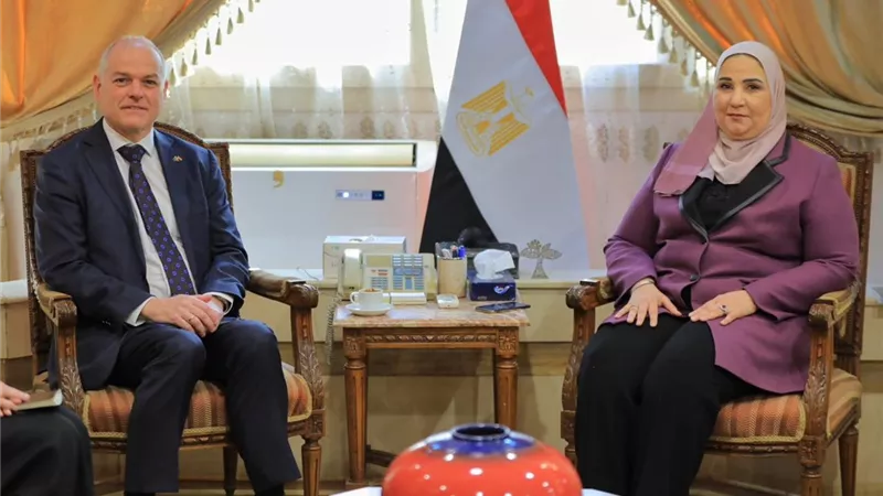 وزيرة التضامن و سفير استراليا يناقشان قضايا الحماية الاجتماعية