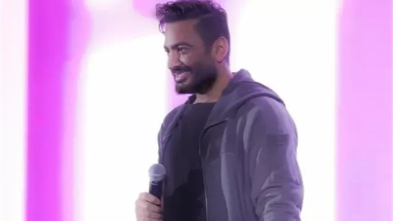 تامر حسنى لجمهوره بدبي 