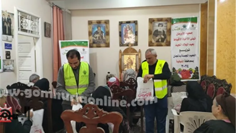 توزيع لحوم مجانا في 4 كنائس بالمنوفية