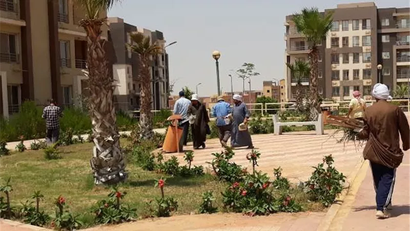 رئيس جهاز مدينة بدر يعلن أهم أعمال الزراعة والتجميل بالأحياء صور
