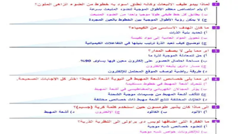 بالإجابات..امتحان متوقع في الكيمياء لثانية ثانوي الترم الأول