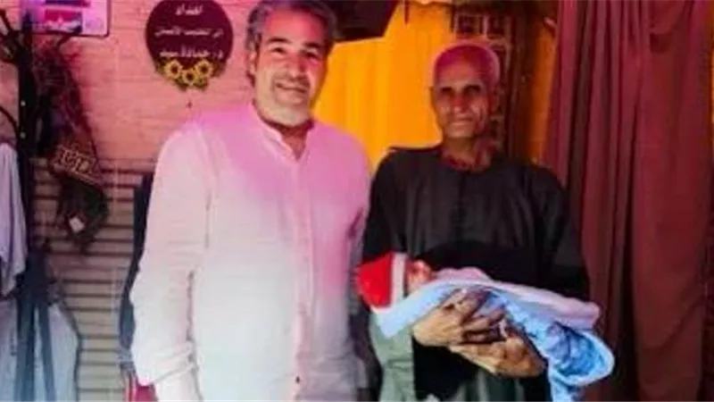 طبيب الفرحة يحقق حلم عثمان عمرة 65 عام ورزق بطفل