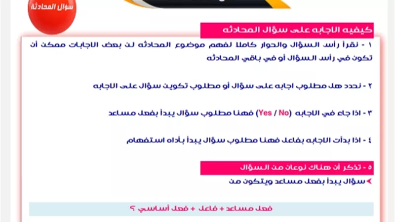 مراجعة مهمة على أسئلة المحادثة والجرامر للصف الثالث الإعدادي