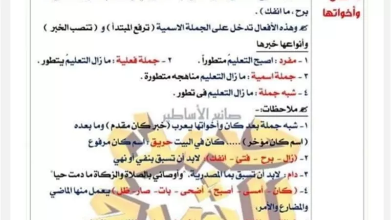 في 30 ورقة.. خلاصة العربي بجميع فروعه للشهادة الإعدادية