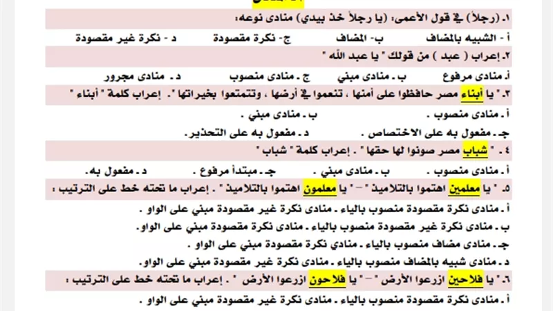 النحو في جيبك.. 250 سؤال نحو للإعدادية لن يخرج عنهم الامتحان