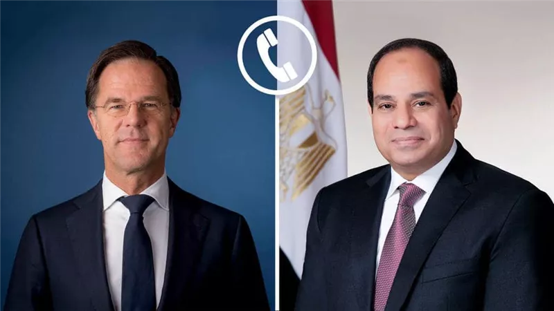 الرئيس السيسي يؤكد لرئيس الوزراء الهولندي استمرار الجهود المصرية لإنفاذ المساعدات الإنسانية لغزة